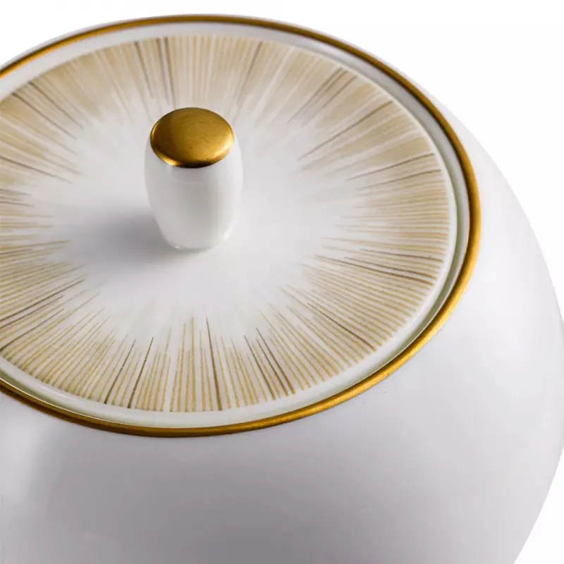 Narumi Cool Coupe Collection Glowing Gold Sugar Bowl With Cover 430cc - Set of 12 Narumi Cool Coupe Collection Glowing Gold Sugar Bowl With Cover 430cc - Set of 12