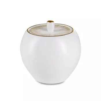 Narumi Cool Coupe Collection Glowing Gold Sugar Bowl With Cover 430cc - Set of 12