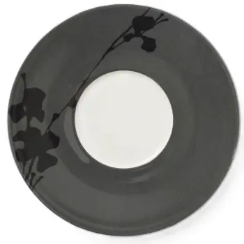 Narumi Flat Rim Collection Montmartre Noir Common Saucer - Set of 24