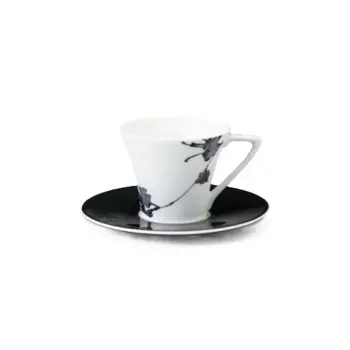 Narumi Flat Rim Collection Montmartre Noir Espresso Saucer - Set of 24