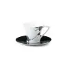 Narumi Flat Rim Collection Montmartre Noir Espresso Saucer - Set of 24