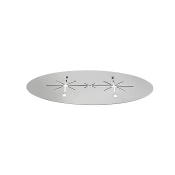 Broggi Essenza Collection Stainless Steel Rack For Seafood Stand Oval 24 x 42 cm