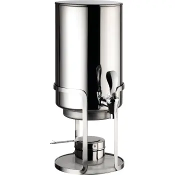 Broggi Decò Collection Chromed Decò Coffee Urn 7Lt.. Chromed With Marble Stand