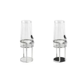 Broggi Decò Collection Chromed With Marble Decò Dispenser Glass Double Wall. Chromed With Marble Stand