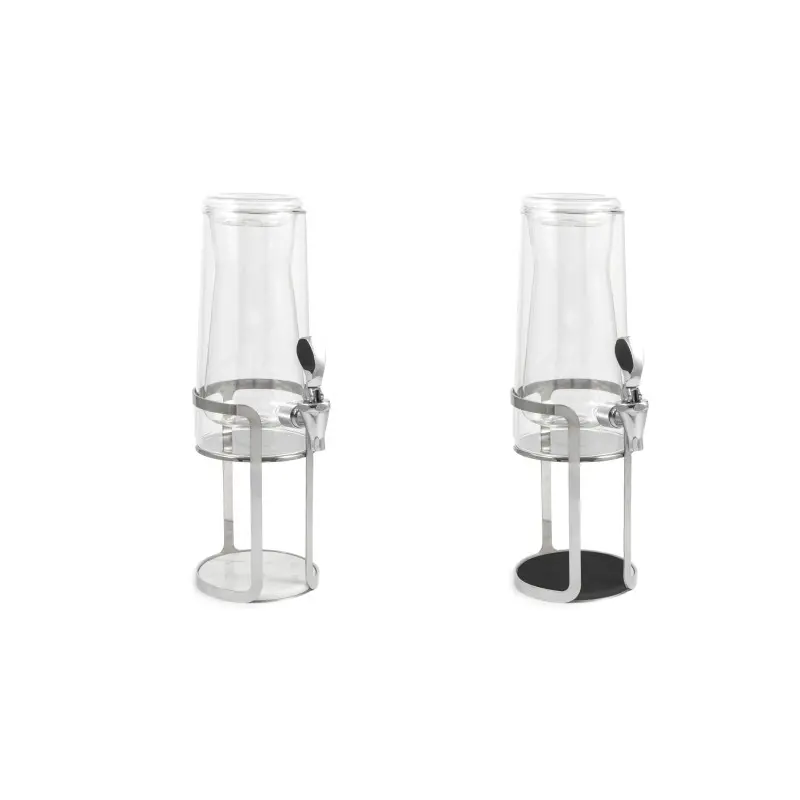 Broggi Decò Collection Chromed With Decò Dispenser Glass Double Wall. Chromed With Stand