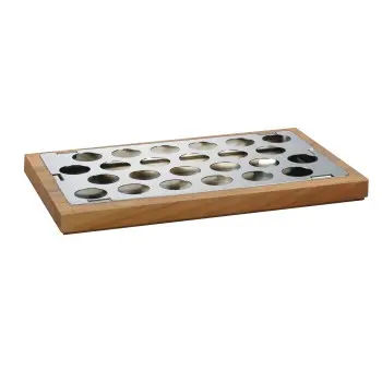 Broggi Collection Walnut Wood Thermal Yogurt Tray. Walnut Wood cm 55 x 34.5 cm