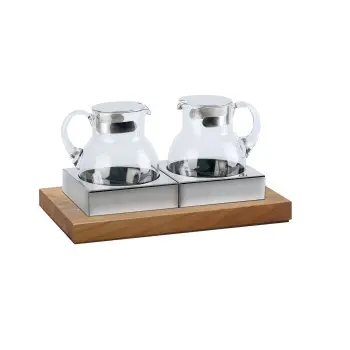 Broggi Collection Walnut Wood Double Thermal Pitcher. Walnut Wood 21.5 x 38.5 cm H.9 cm