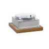 Broggi Collection Walnut Wood Thermal Fruit Salad Bowl. Walnut Wood 28 x 28 cm