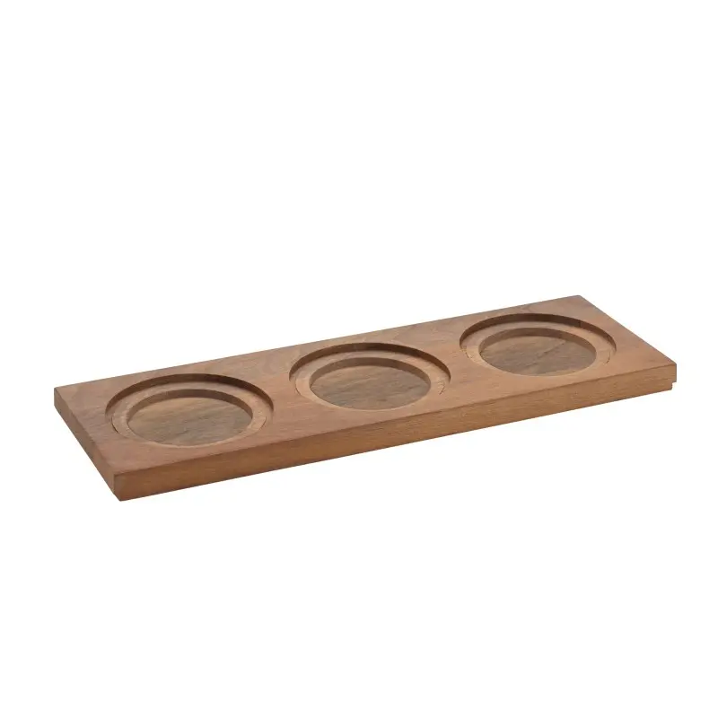 Broggi Collection Wood Base With 3 Holes 17.5 x 52.5 cm H.2.5 cm Broggi Collection Wood Base With 3 Holes 17.5 x 52.5 cm H.2.5 cm