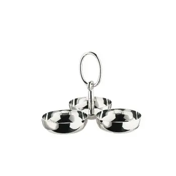 Broggi classica Collection Silver Plated Snack Holder 3-Bowls classica Ø 8.5 cm