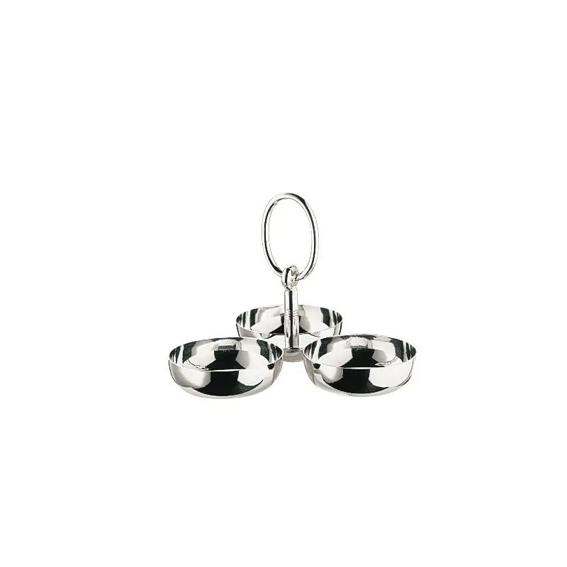 Broggi classica Collection Silver Plated Snack Holder 3-Bowls classica Ø 8.5 cm