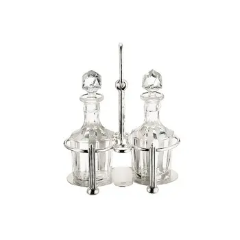 Broggi Collection Silver Plated Oil & Vinegar Cruet 2-Pc Ø 22 cm
