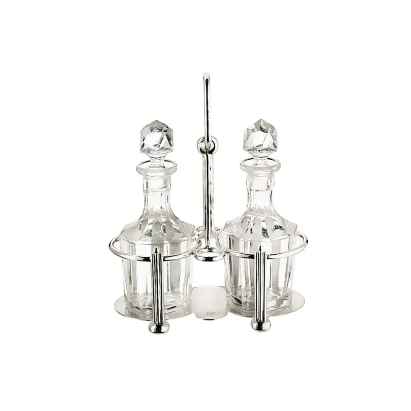 Broggi Collection Silver Plated Oil & Vinegar Cruet 2-Pc Ø 22 cm Broggi Collection Silver Plated Oil & Vinegar Cruet 2-Pc Ø 22 cm