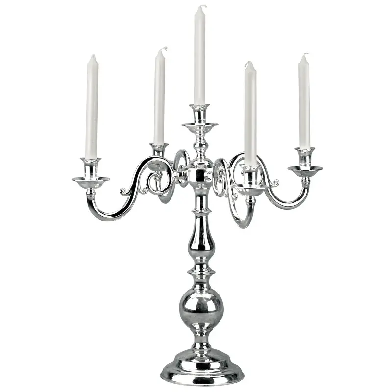 Broggi Ambasciata Collection Silver Plated Candelabrum Ambasciata 3-Arm H.36 cm