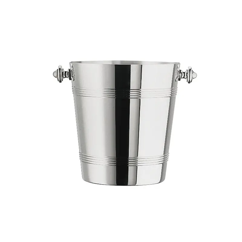 Broggi classica Collection Silver Plated Champagne Bucket With Knobs classica H.20 cm Broggi classica Collection Silver Plated Champagne Bucket With Knobs classica H.20 cm
