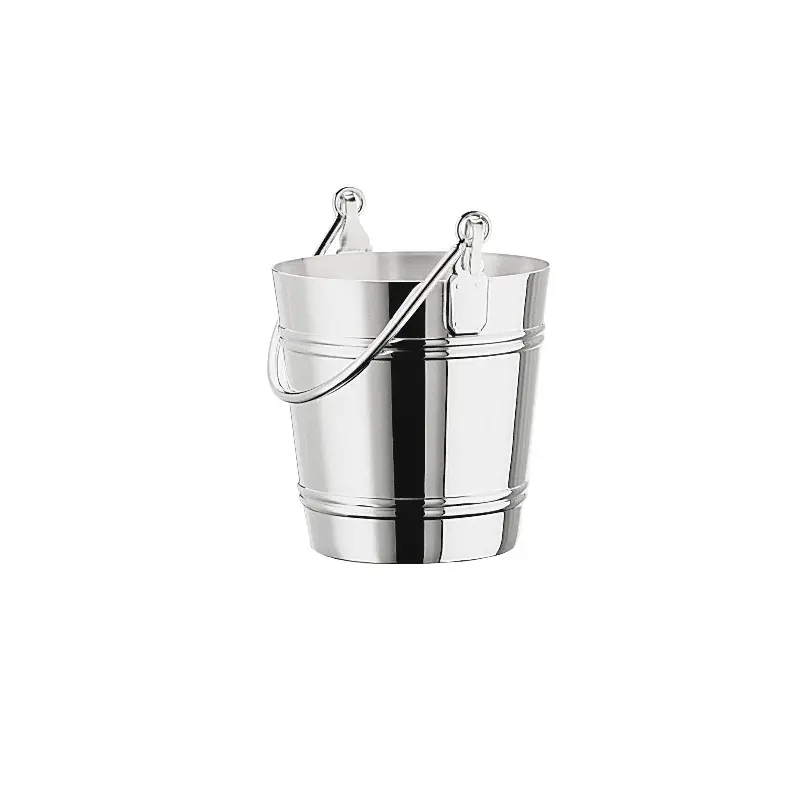 Broggi classica Collection Silver Plated Ice Bucket With Rings classica H.12 cm Broggi classica Collection Silver Plated Ice Bucket With Rings classica H.12 cm
