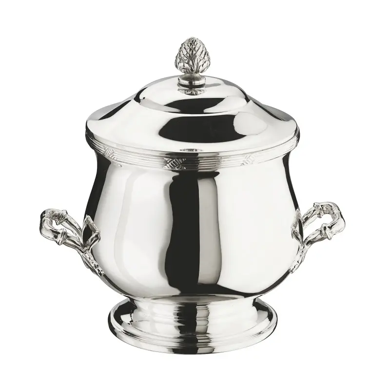 Broggi Rubans Collection Silver Plated Thermal Ice Bucket Rubans With Cover Ø 14 cm H.17 cm Broggi Rubans Collection Silver Plated Thermal Ice Bucket Rubans With Cover Ø 14 cm H.17 cm