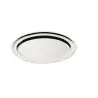 Broggi Collection Silver Plated Oval Plate Turned Edge 29 x 20 cm