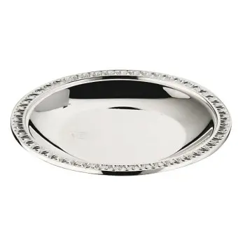 Broggi Impero Collection Silver Plated Bread Plate Impero Dec. Ø 16 cm