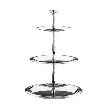 Broggi Collection Stainless Steel Petit Four Stand 3-Tier Ø 16-22-26 cm H.39 cm