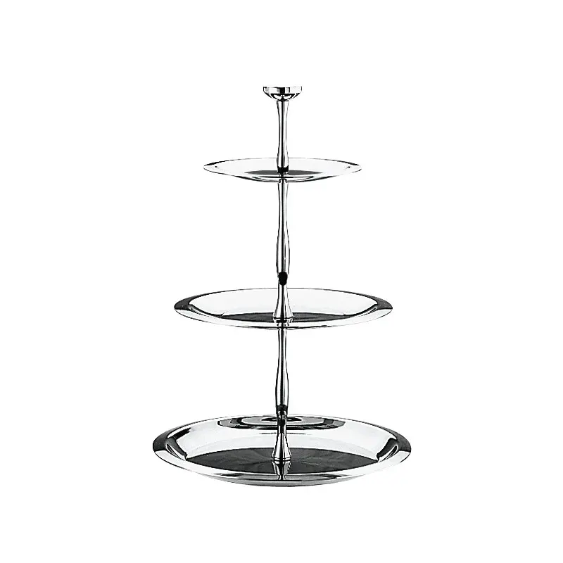 Broggi Collection Stainless Steel Petit Four Stand 3-Tier Ø 16-22-26 cm H.39 cm Broggi Collection Stainless Steel Petit Four Stand 3-Tier Ø 16-22-26 cm H.39 cm