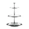 Broggi Collection Stainless Steel Petit Four Stand 3-Tier Ø 16-22-26 cm H.39 cm