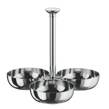 Broggi Collection Stainless Steel Snack Holder 3-Bowl Ø 8.5 cm