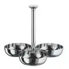 Broggi Collection Stainless Steel Snack Holder 3-Bowl Ø 8.5 cm