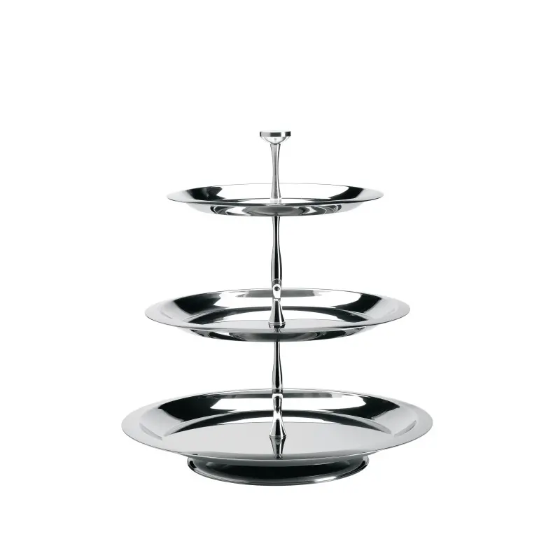 Broggi Collection Stainless Steel Petit Fours Stand 3-Tier Ø 26-32-38 cm H.40 cm Broggi Collection Stainless Steel Petit Fours Stand 3-Tier Ø 26-32-38 cm H.40 cm
