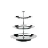 Broggi Collection Stainless Steel Petit Fours Stand 3-Tier Ø 26-32-38 cm H.40 cm
