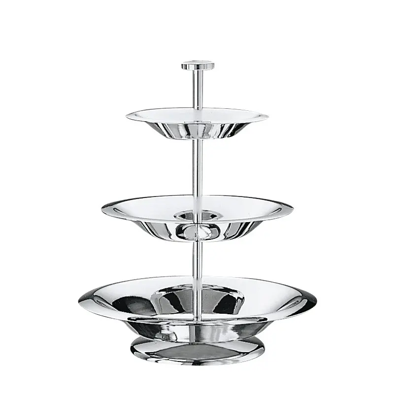 Broggi Collection Stainless Steel Fruit Stand 3-Tier Ø 22-29-36.5 cm H.50 cm Broggi Collection Stainless Steel Fruit Stand 3-Tier Ø 22-29-36.5 cm H.50 cm