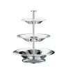 Broggi Collection Stainless Steel Fruit Stand 3-Tier Ø 22-29-36.5 cm H.50 cm