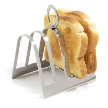 Broggi Collection Stainless Steel Toast Rack. 4-Slice Stainless