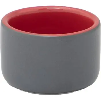 Broggi Bento Collection grey/Burgundy And Stainless Steel Bento Small Bowl. Cylindrical grey/Burgundy