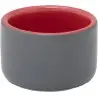 Broggi Bento Collection grey/Burgundy And Stainless Steel Bento Small Bowl. Cylindrical grey/Burgundy