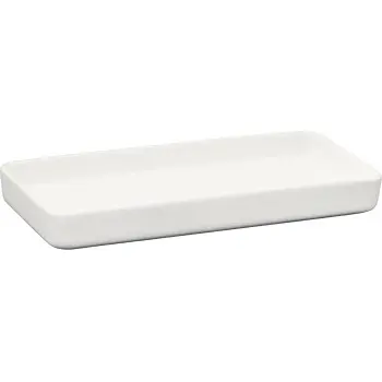 Broggi Bento Collection White Bento Saucer. Rectangular White