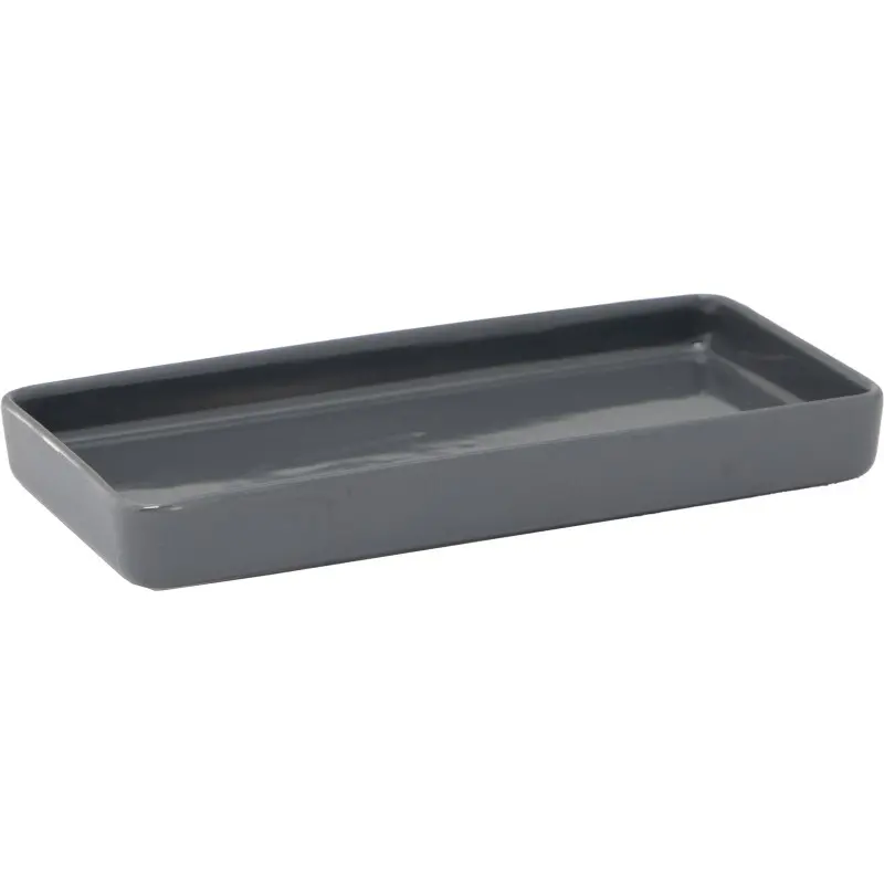 Broggi Bento Collection grey Bento Saucer. Rectangular grey Broggi Bento Collection grey Bento Saucer. Rectangular grey