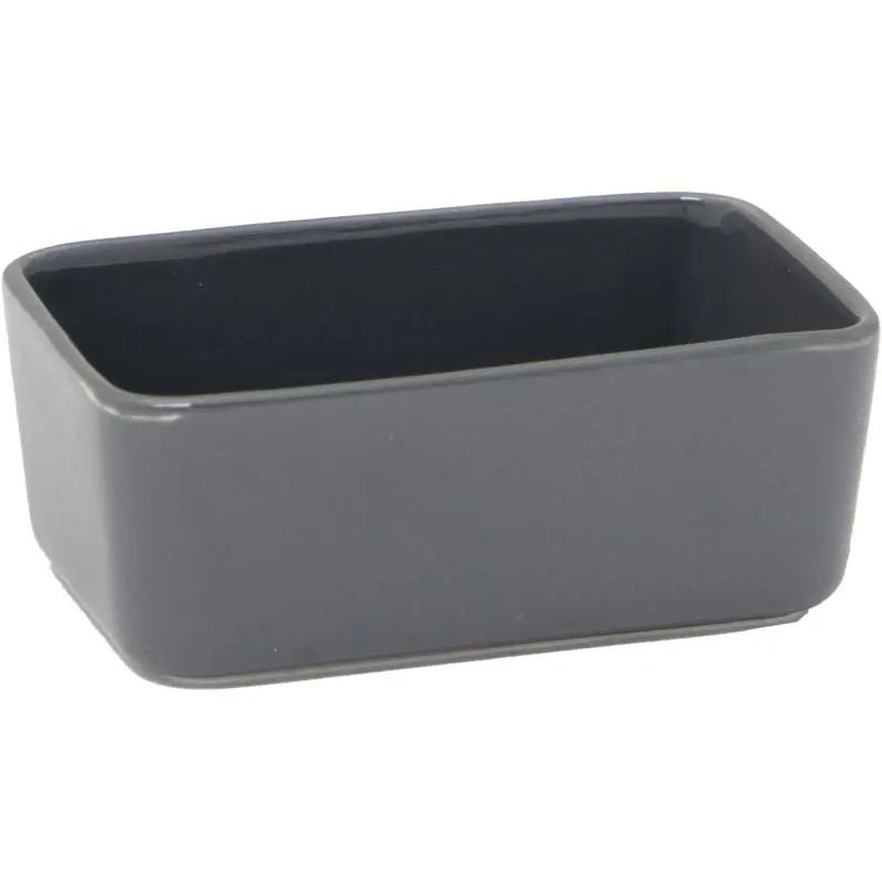 Broggi Bento Collection grey Bento Saucer. Rectangular grey