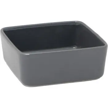 Broggi Bento Collection grey/Burgundy Bento Saucer. Square grey/Burgundy
