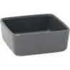Broggi Bento Collection grey/Burgundy Bento Saucer. Square grey/Burgundy