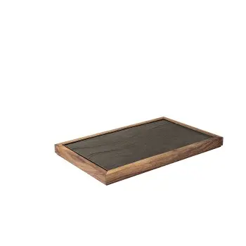 Broggi Nature Collection Walnut Thermal Tray. Walnut Wood 52.5 x 32.5 cm