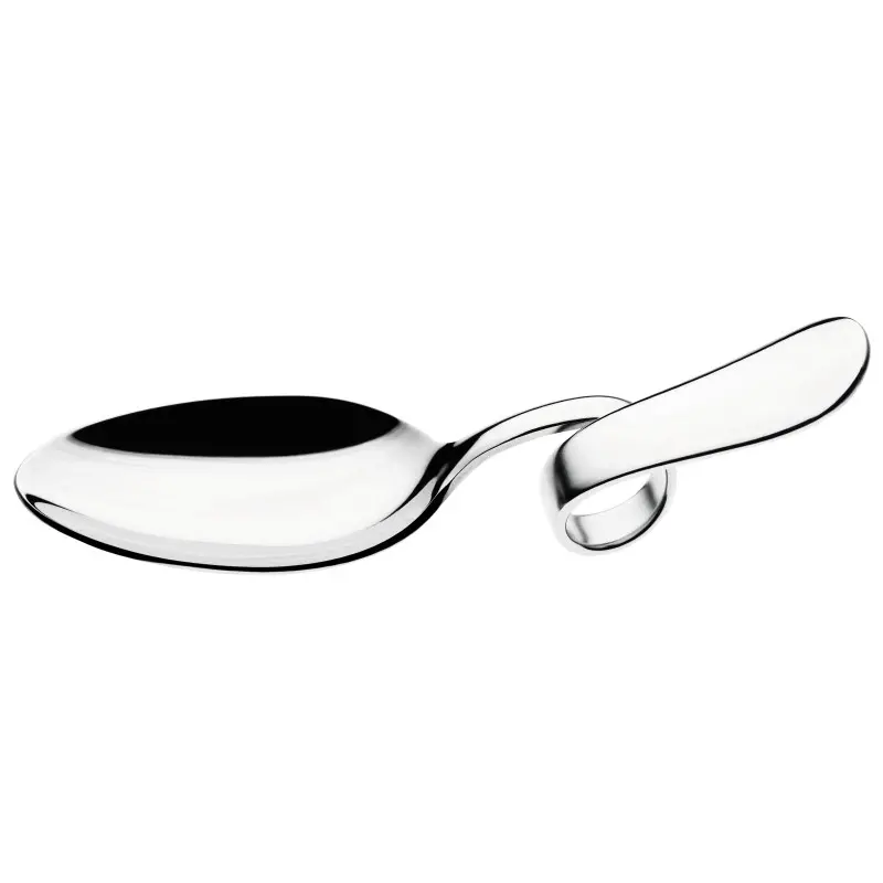 Broggi Palio Collection Stainless Steel Curled Appetizer Spoon - Set of 12