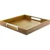 Broggi Collection Walnut Wood Square Tray cm.39.5 x 39.5 H.5 Walnut Wood