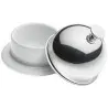 Broggi Collection Stainless Steel Butter Dish With Cover Porcelain Ø 7 cm