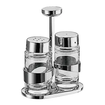 Broggi Iseo Collection Stainless Steel Salt And Pepper Shakers Set Iseo L.10 cm H.13 cm