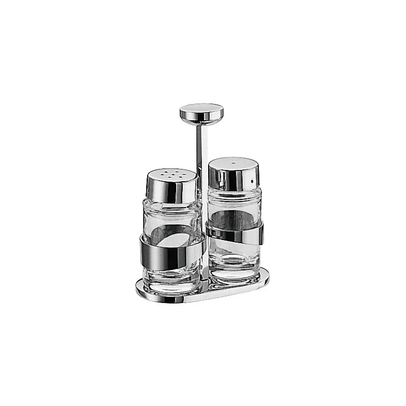Broggi Iseo Collection Stainless Steel Salt And Pepper Shakers Set Iseo L.10 cm H.13 cm
