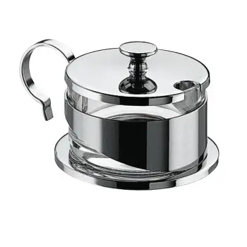 Broggi Collection Stainless Steel grated Cheese Holder With Knob Ø 9 cm