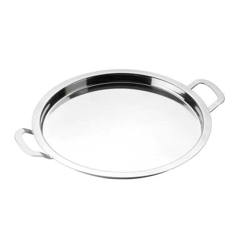 Broggi Collection Stainless Steel Bar Tray With Handles Ø 38 cm Broggi Collection Stainless Steel Bar Tray With Handles Ø 38 cm