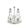 Broggi Collection Silver Plated Oli & Vinegar Cruet Luna 4-Pc Ø 20 cm