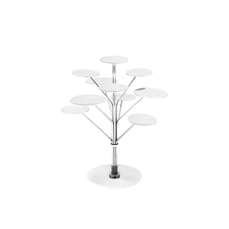 Broggi Essenza Collection Stainless Steel Essenza Petit Fours Stand 10-Dish Broggi Essenza Collection Stainless Steel Essenza Petit Fours Stand 10-Dish